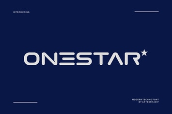 Onestar - Modern Techno Font