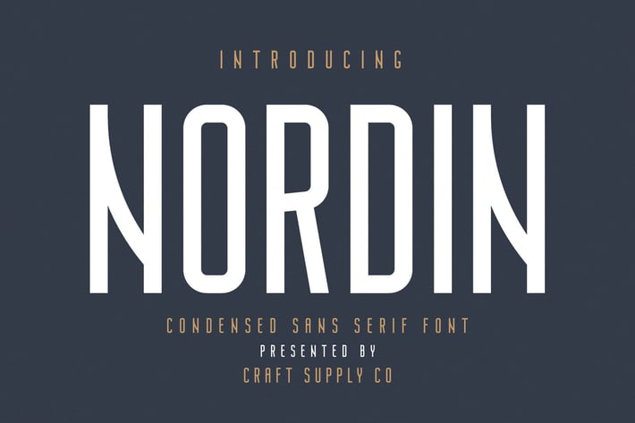 Nordin - Condensed Sans Serif Font