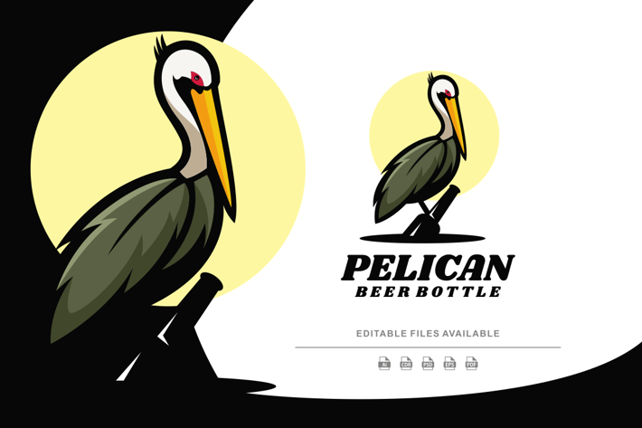 Pelican Simple Mascot Logo