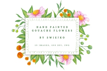 Romantic Gouache Flowers