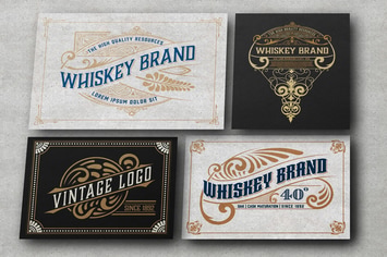 Set of 4 vintage Labels for Packing