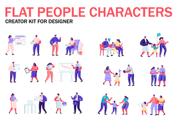 Flat People Character Creator Kit