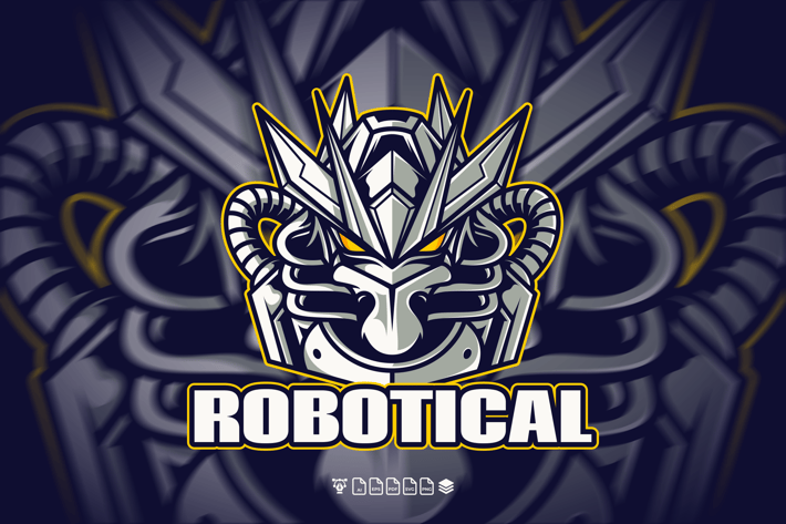 HEAD OF MECHA ROBOT LOGO