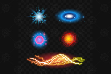 Light Effects - set of realistic vector clip art