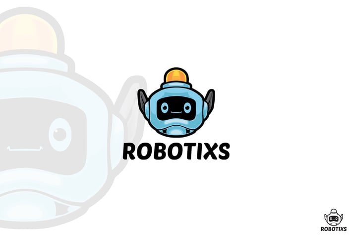 Robot Cartoon Logo Mascot