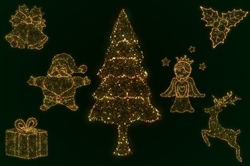 Glittering Christmas Elements