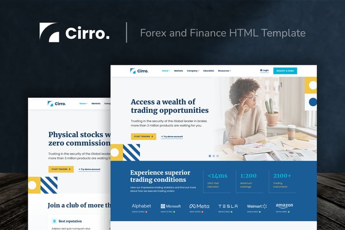 Cirro - Forex and Finance HTML Template