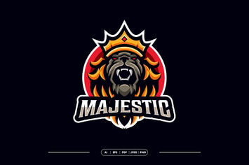 Royal Lion Mascot Logo Template