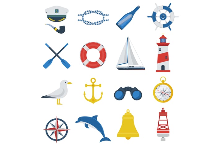 Sea Travel Icon Set