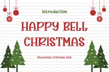 HAPPY BELL CHRISTMAS - Decorative Christmas Font