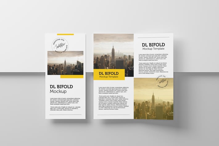 Realistic DL Bifold Mockup