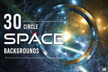 30 Abstract Circle Space Backgrounds - Vol. 2