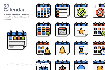 30 Time & Celendar Icons