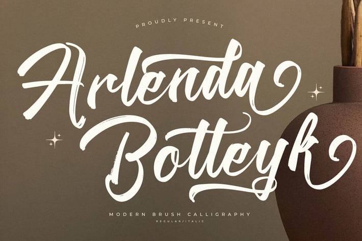 Arlenda Botteyk Modern Brush Calligraphy Font