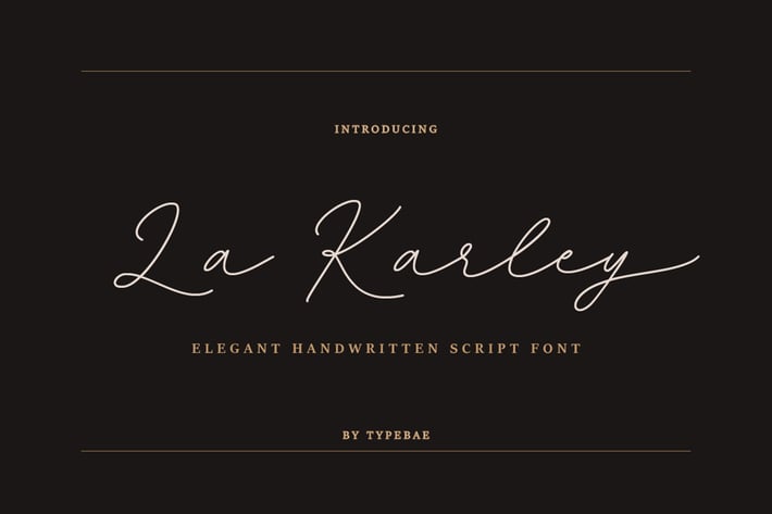 La Karley - Elegant Handwritten Script Font