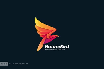 Fly Bird Logo template