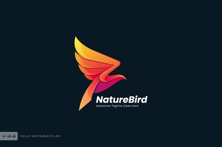 Fly Bird Logo template