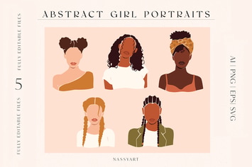 Abstract Woman Portrait Art