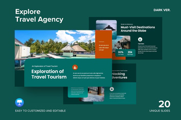 Explore Travel Agency Dark ver. - Keynote