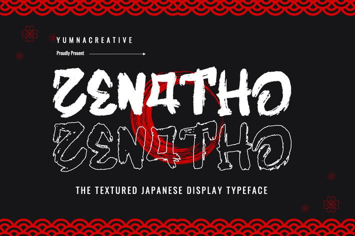 Zenatho - Textured Japanese Font