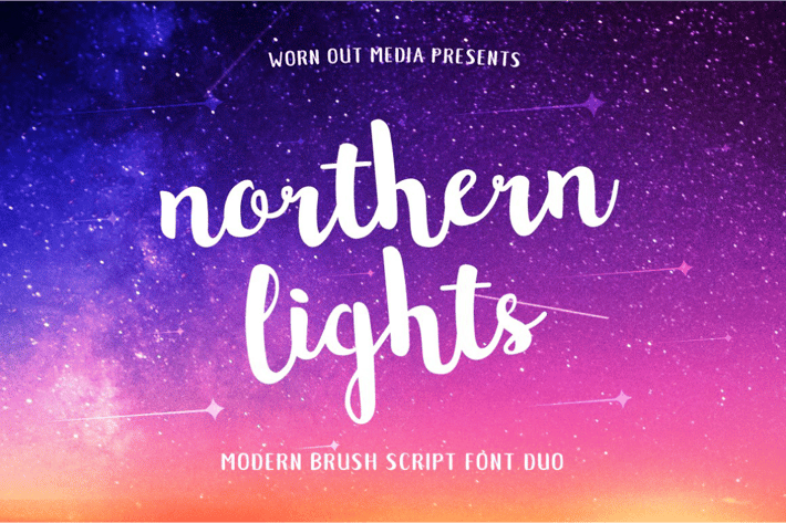 Northern Lights Brush Script Font
