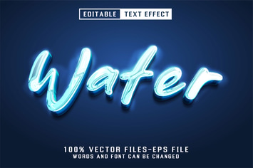 Water 3d Text - Editable Text Effect