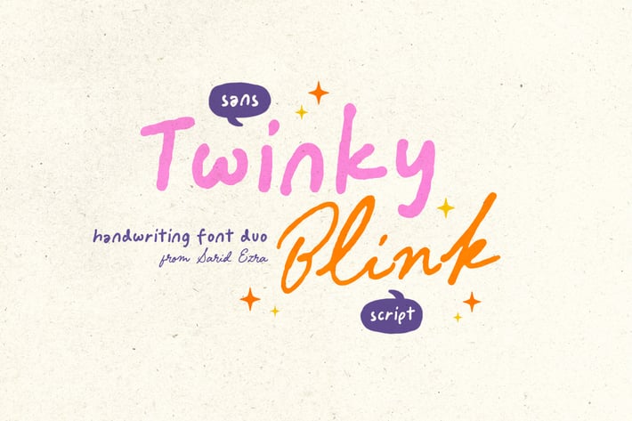 Twinky Blink - Cute Font Duo