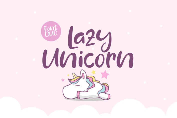 Lazy Unicorn Font Duo