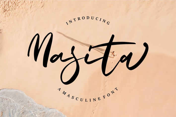 Masita | A Masculine Script Font