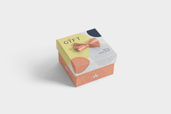Square Gift Box Mockups