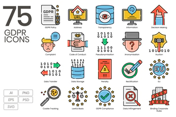 75 GDPR Icons
