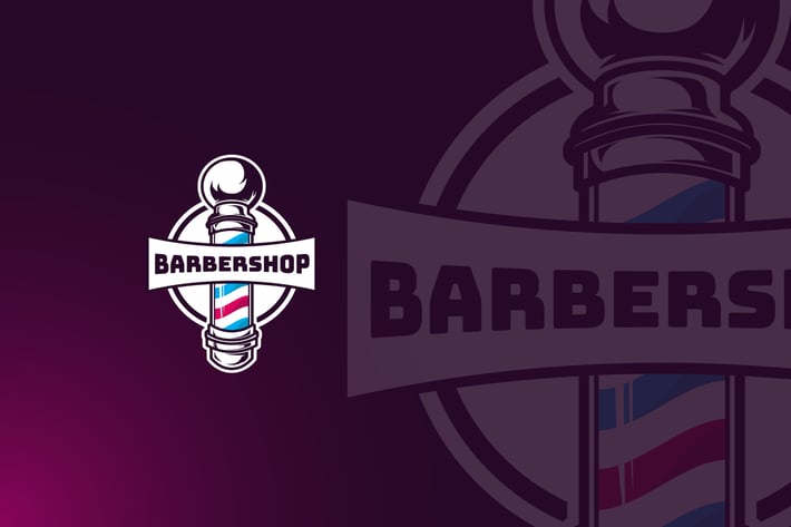 Barbershop Mascot Logo