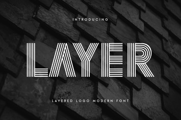 Layer - Layered Logo Modern Font