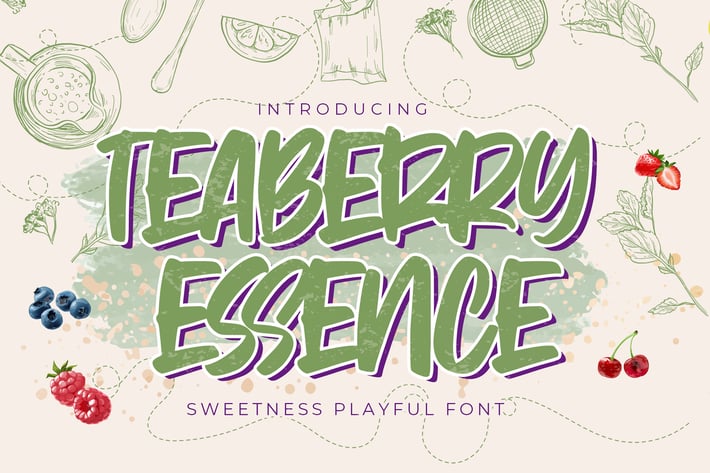 Teaberry Essence - Sweetness Playful Font