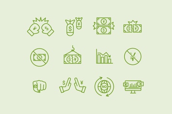 12 Trade War Icons