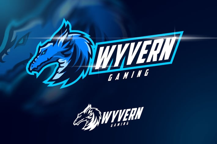 Wyvern Dragon Mascot Esports Logo