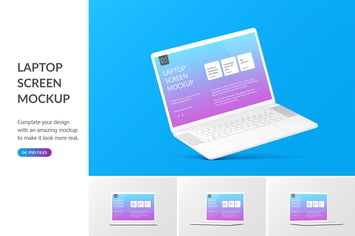 Unicolor Laptop Mockup