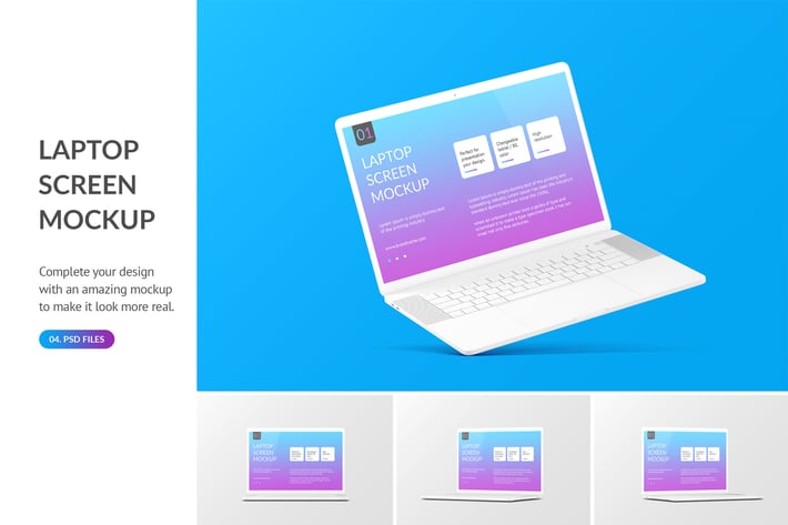 Unicolor Laptop Mockup