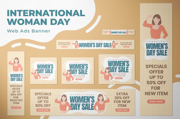 International Woman Days - Web Ads Banners