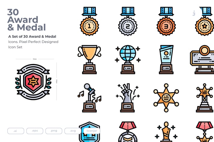 30 Award & Medal Icons