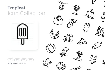 Tropical Outline Icon