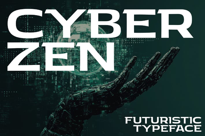 Cyber Zen - Futuristic Typeface