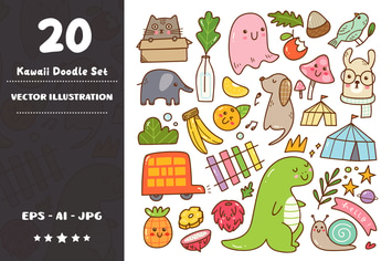 Kawaii Doodle Set