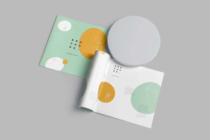 Soft Cover Square Brochure Mockups