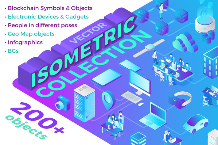 Isometric Flat Vector Collection