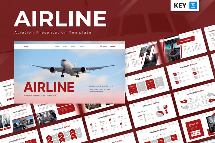 Airline - Aviation Keynote Templates