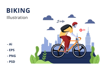 Biking Illustration