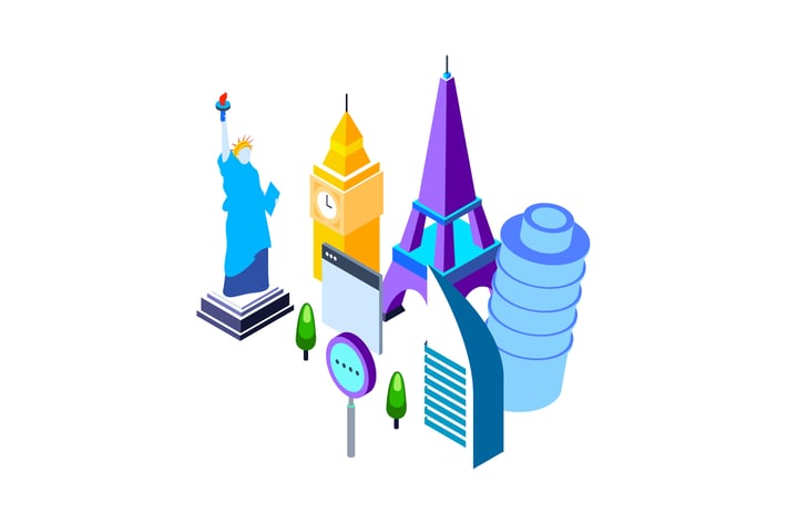 Travel and Tourism Isometric Illustration