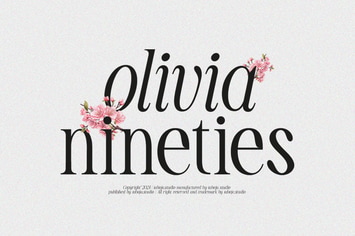Olivia Nineties - Regular Italic Font