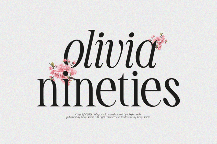 Olivia Nineties - Regular Italic Font